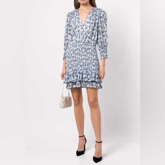 Veronica Beard Darrah floral print mini dress. Size 6 - Picture 2 of 10